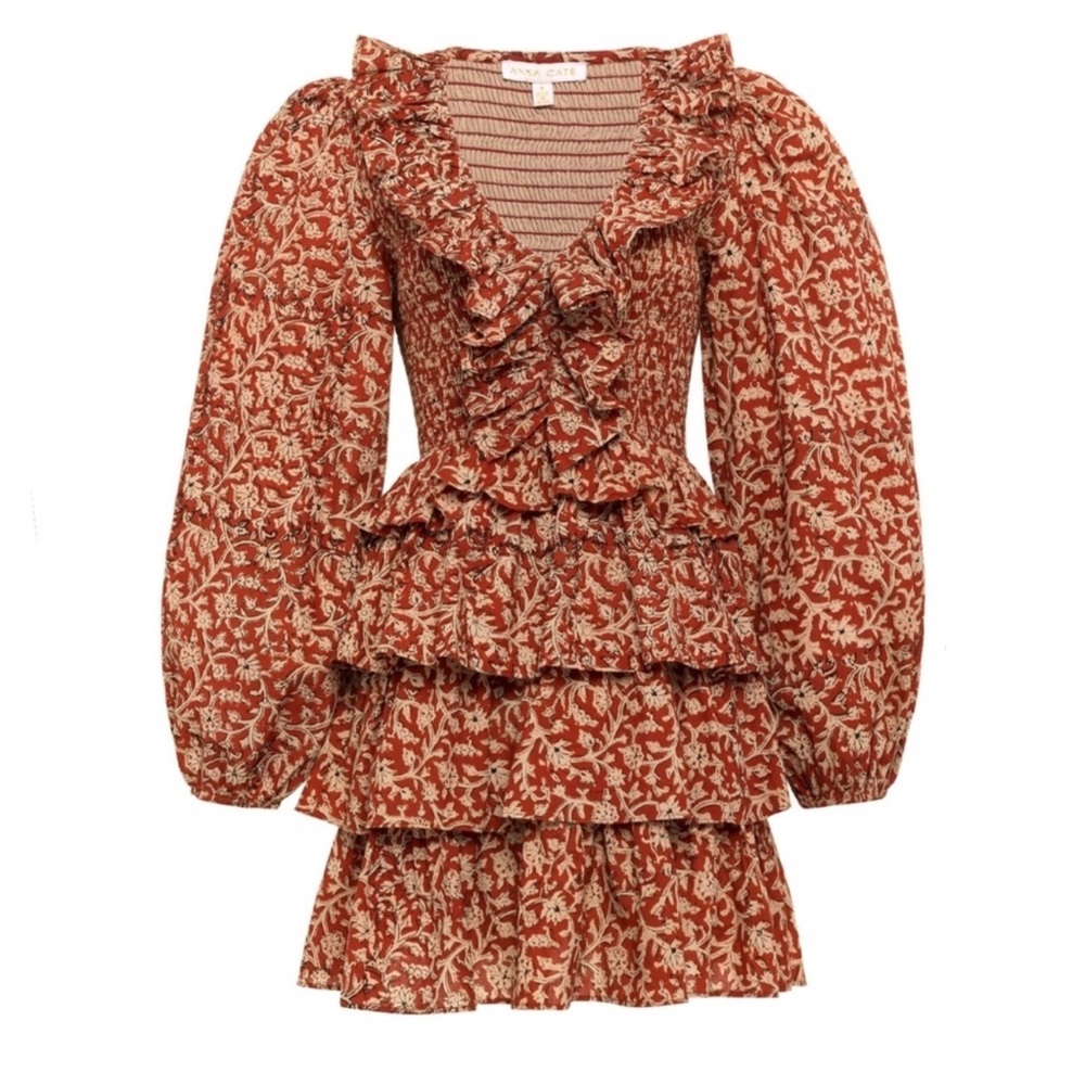 Anna Cate Floral Ruffle Mini Mia Dress